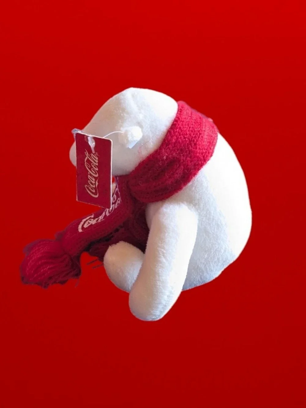 Mini Coca-Cola White Polar Bear Plush Toy